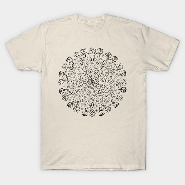 FLORAL MANDALA T-Shirt by SianPosy